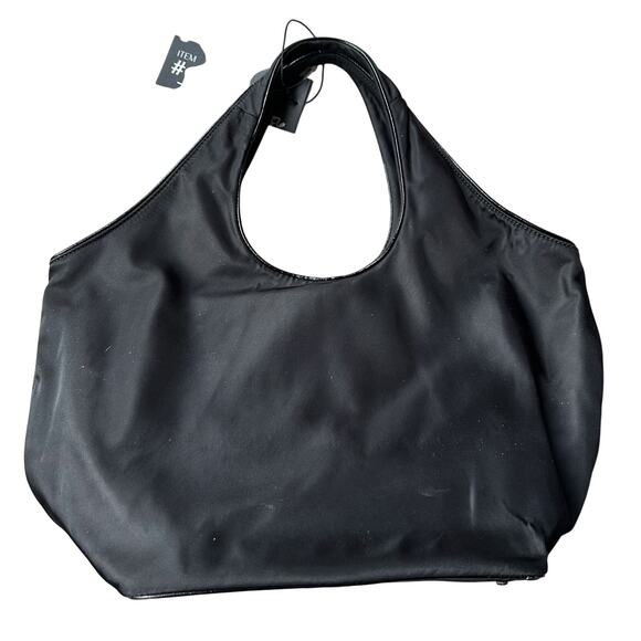 Kate Spade Black Nylon Ribbon Handbag - Polka Dot Interior - Picture 2 of 11